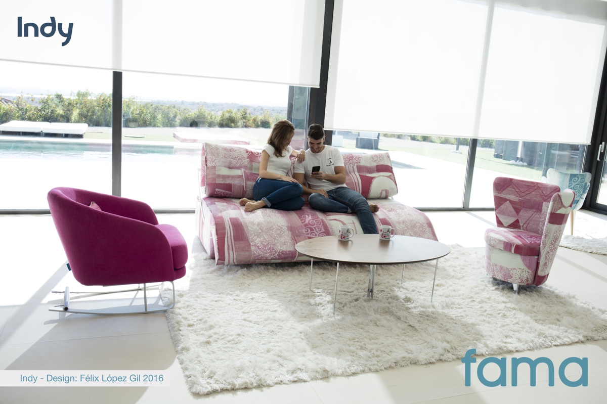 Indy, el nuevo sofá cama de Fama, galardonado con el premio al diseño